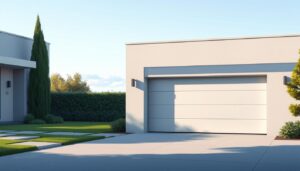 flush garage door modern design