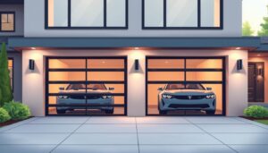 modern garage doors with windows enhance home design