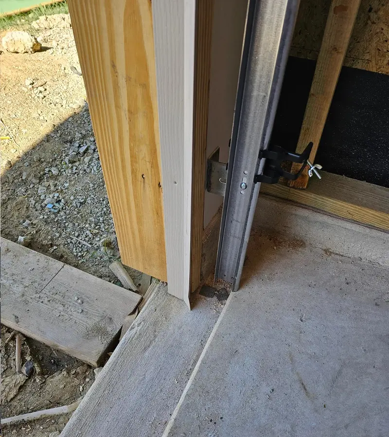 Aluminum garage door panel installation