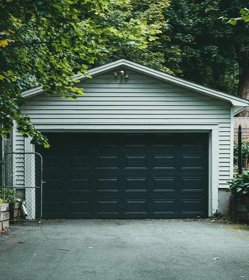 Traditional garage door boosting curb appeal